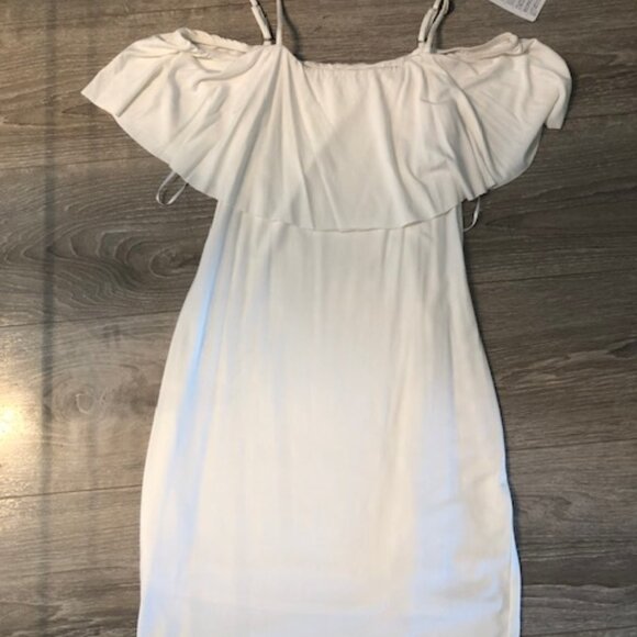 Tart “Alessandra” Ivory Ruffled Cold Shoulder Mini Dress – Size S – NWT - Picture 5 of 7